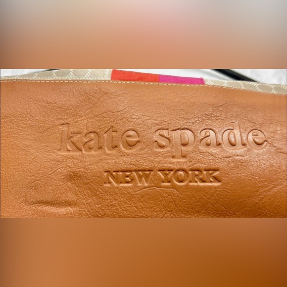 Kate Spade Noel Stevie Shoulder Bag with Pink and Orange Accent Stripes - Picture 3 of 5